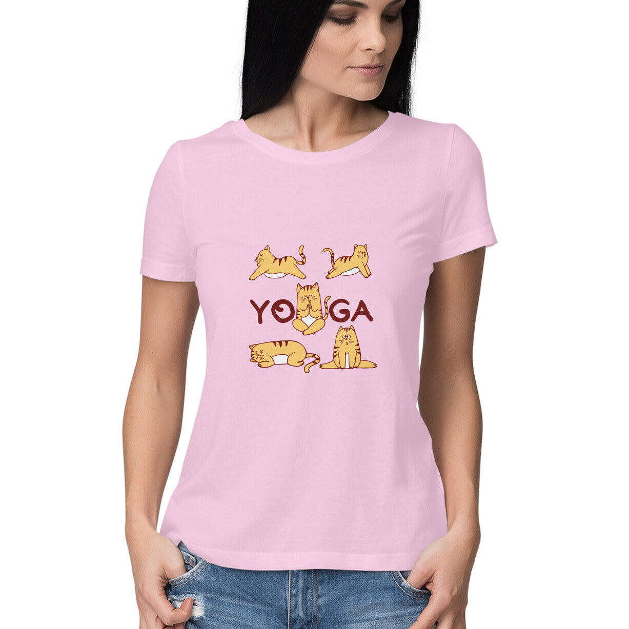Poses of yoga, women's yoga t shirt