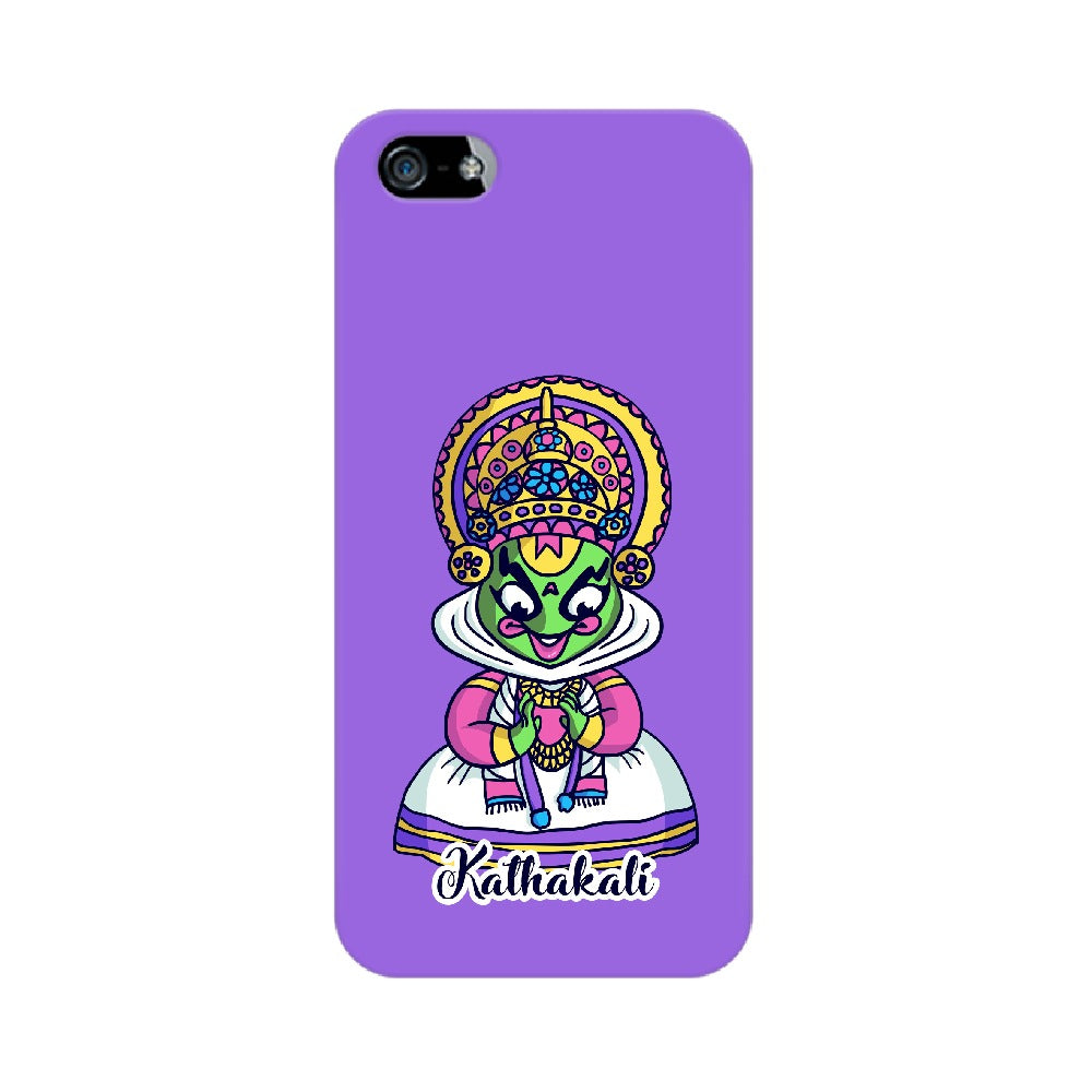 Kathakali inspired mobile case in purple