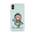 Bharatnatyam inspired mobile case in grey