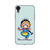 Bharatnatyam inspired mobile case in grey