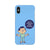 Keeping social distance, mobile case in blue