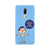 Keeping social distance, mobile case in blue