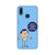 Keeping social distance, mobile case in blue