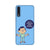 Keeping social distance, mobile case in blue