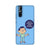 Keeping social distance, mobile case in blue