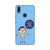 Keeping social distance, mobile case in blue