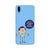 Keeping social distance, mobile case in blue