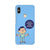 Keeping social distance, mobile case in blue