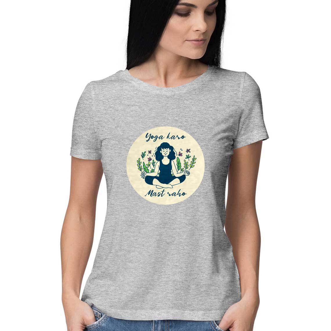 Yoga t shirt for women. Made in India by Simply Urself. – simply urself