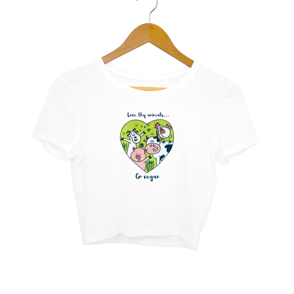 Love animals? Go vegan crop top for girls