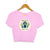 Yoga crop top for girls from Simply Urself. Light pink crop top. 100% cotton, round neck. Perfect for all day wear