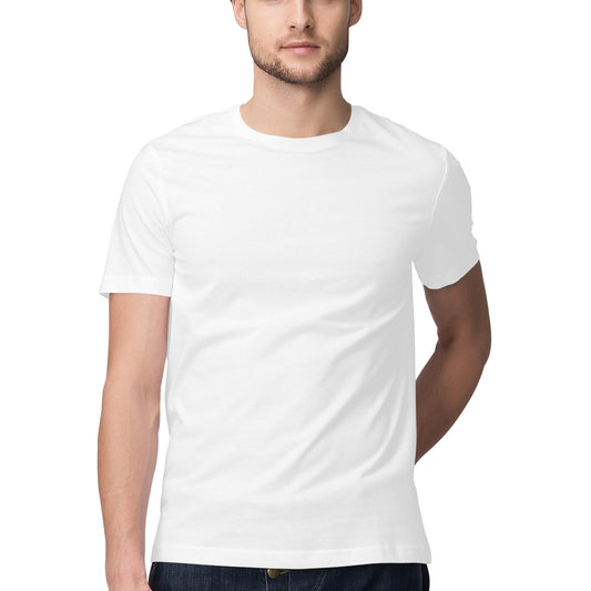 Solid men's round neck cotton  t-shirt