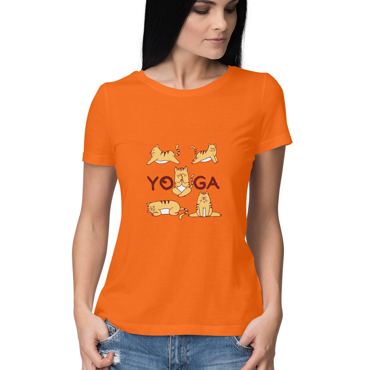 Poses of yoga, women's yoga t shirt